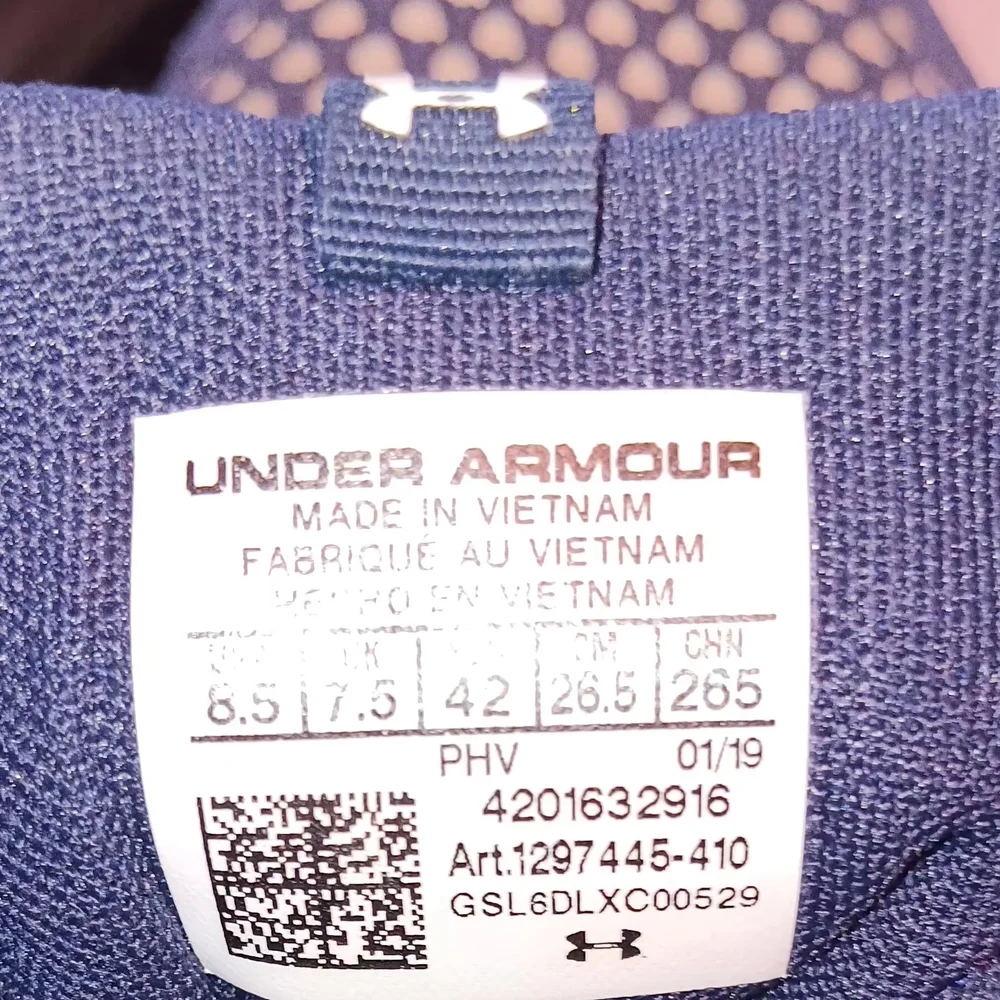 Under Armour Rapid Navy Blue Knit Athletic Shoes